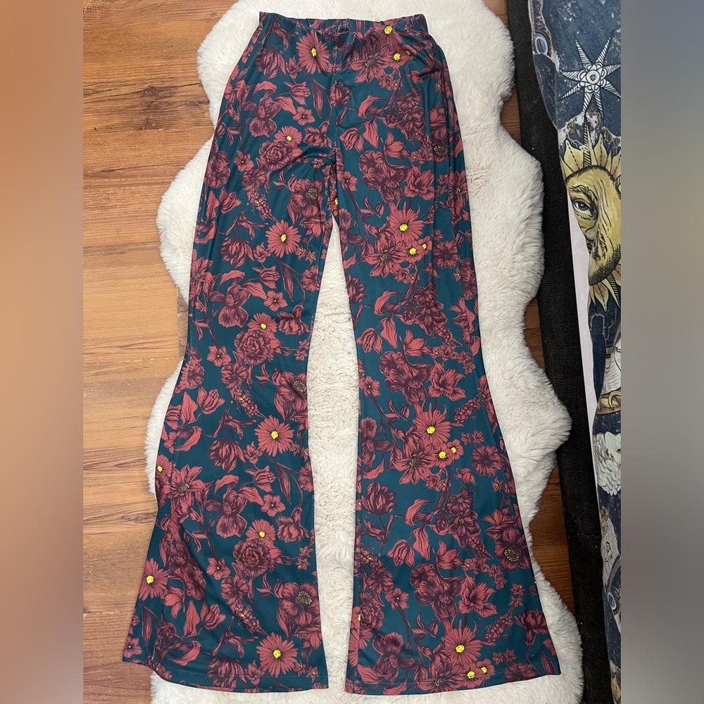 Zara Floral Flare Pants